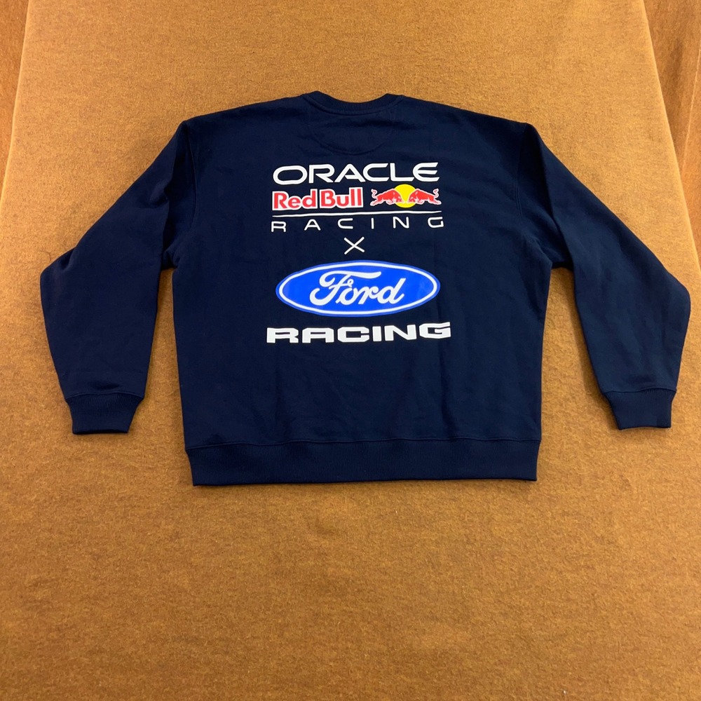 Oracle Red Bull Racing Mens XL Navy Ford Racing Graphic Crewneck Sweatshirt - Picture 8 of 12